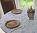 Covers For The Home Deluxe Elastic Edged Flannel Backed Vinyl Fitted Table Cover - Multi-Color Geometric Medallion Pattern - Large Round Oblong Oval - Fits Tables up to 45