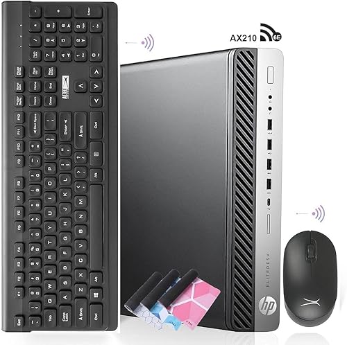HP Micro PC EliteDesk 800 G4 Windows 11 Tiny escritorio, i7 Hexa-Core Mini Computadoras de negocios 16GB Ram 1TB NVMe M.2 SSD, WiFi, BT, HDMI, DP,
