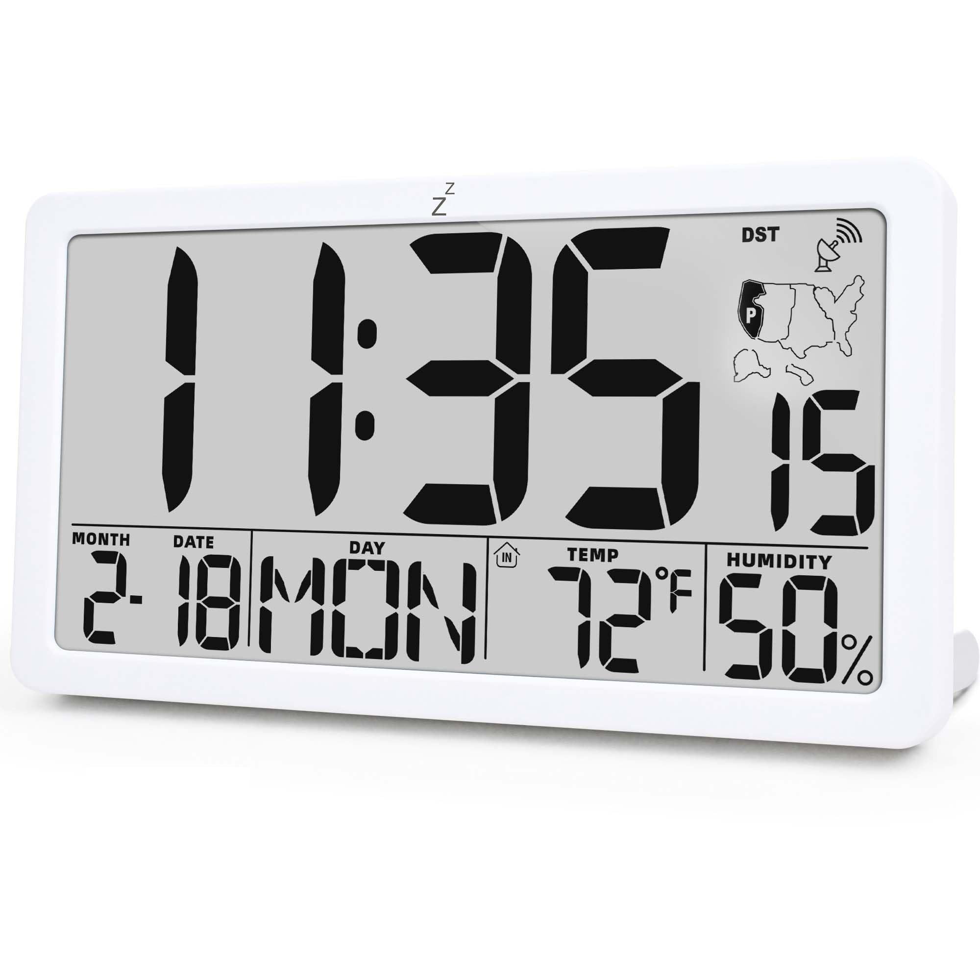 Horloge murale numérique à piles idéale pour salon et grand écran