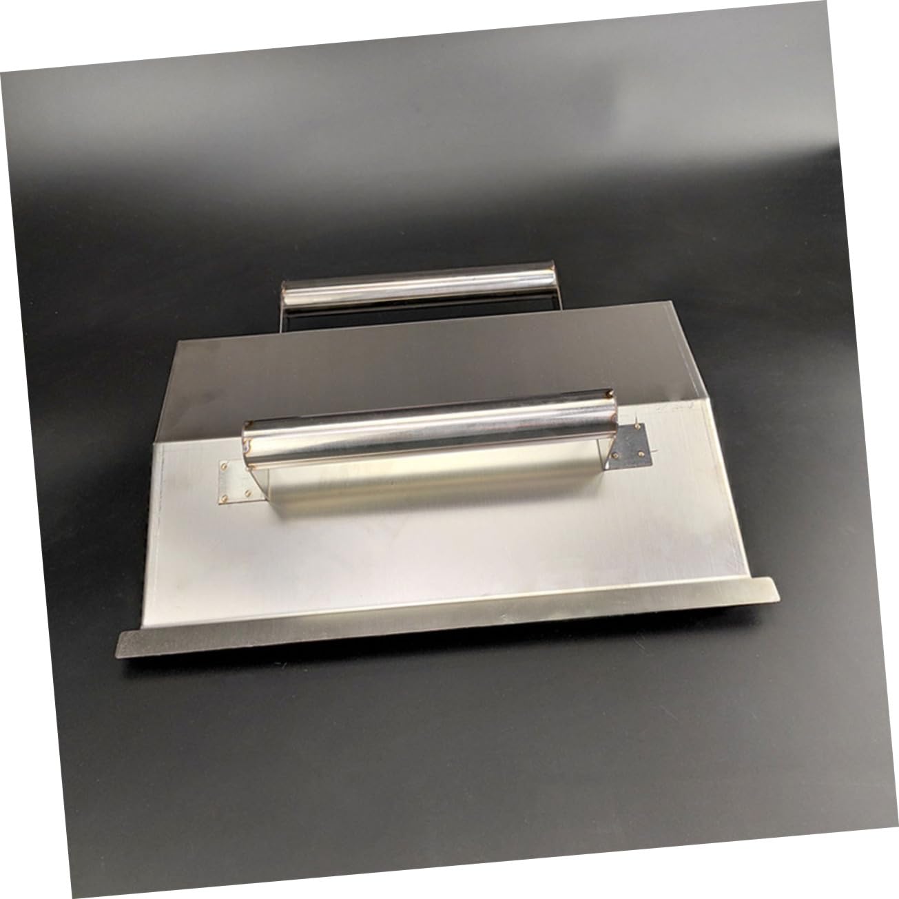 UKCOCO Truelle à Béton en Acier Inoxydable Argentée, Outil de Finition du Béton Confortable et Polyvalent pour Enduits et Travaux de Ciment Intérieur