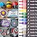 Acrylstifte Marker Stifte, 12 Farben Wasserfest Acrylstifte für Steine Bemalen, Acrylfarben Stifte für Glas Kinder DIY Keramik Porzellan Metall Kunststoff Holz Leinwand (Medium Spitze)