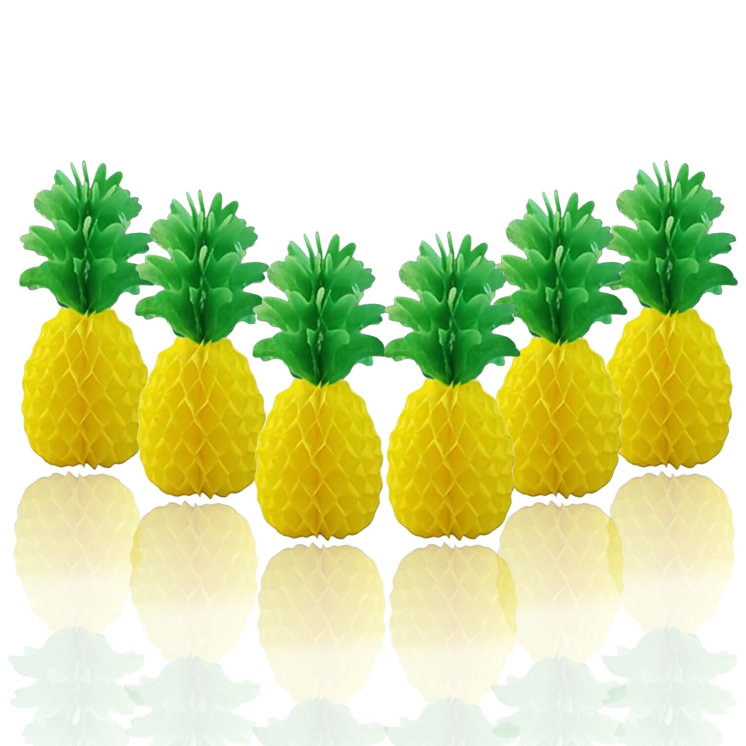 Décorations Ananas En Nid D'abeille - 2 Boules Papier 20cm Et 30cm - Pour Fête Tropicale Ou Mariage