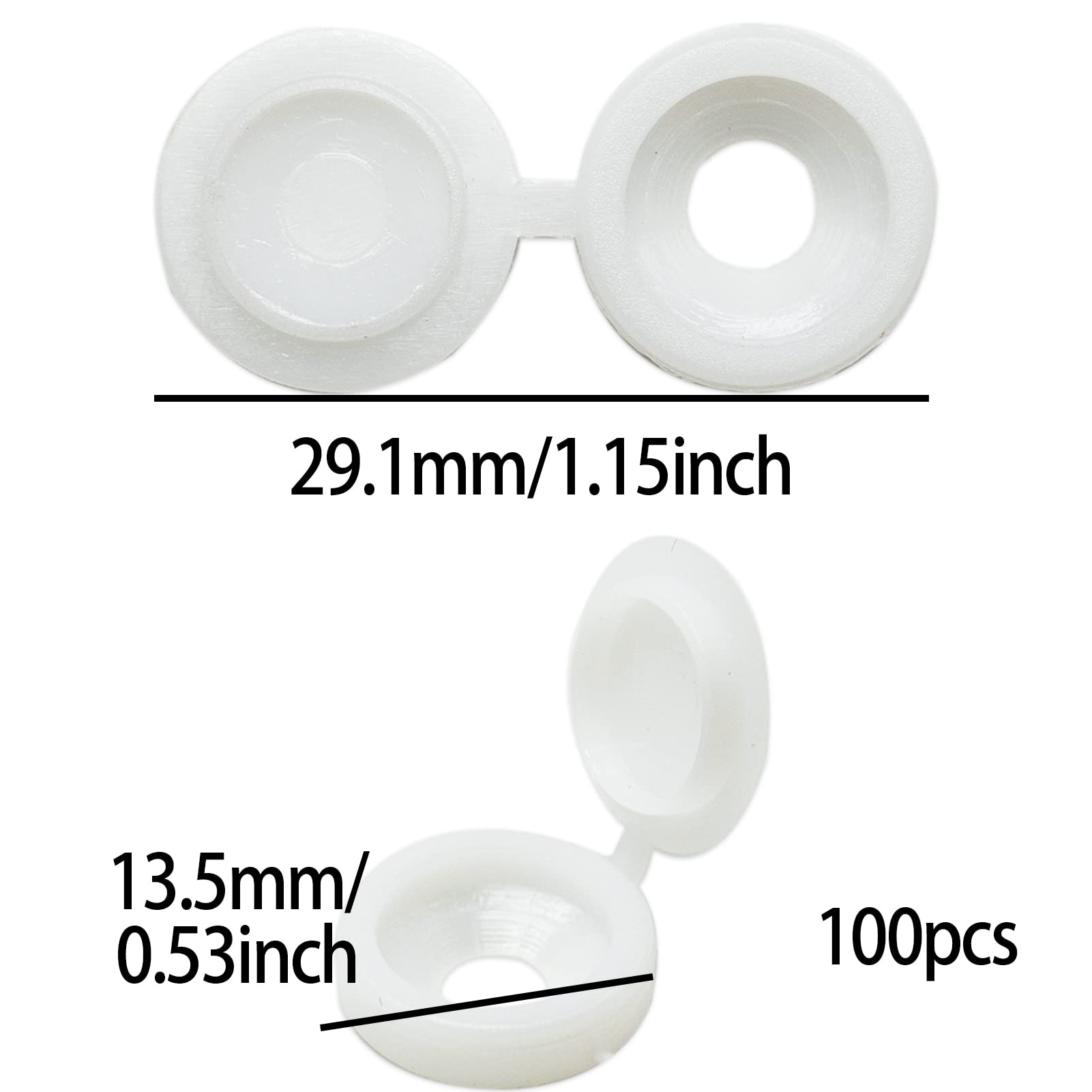 Obila RS00890 Tappi Coprivite, Plastica Bianca, Per Viti A Croce, 20 - Foto 4