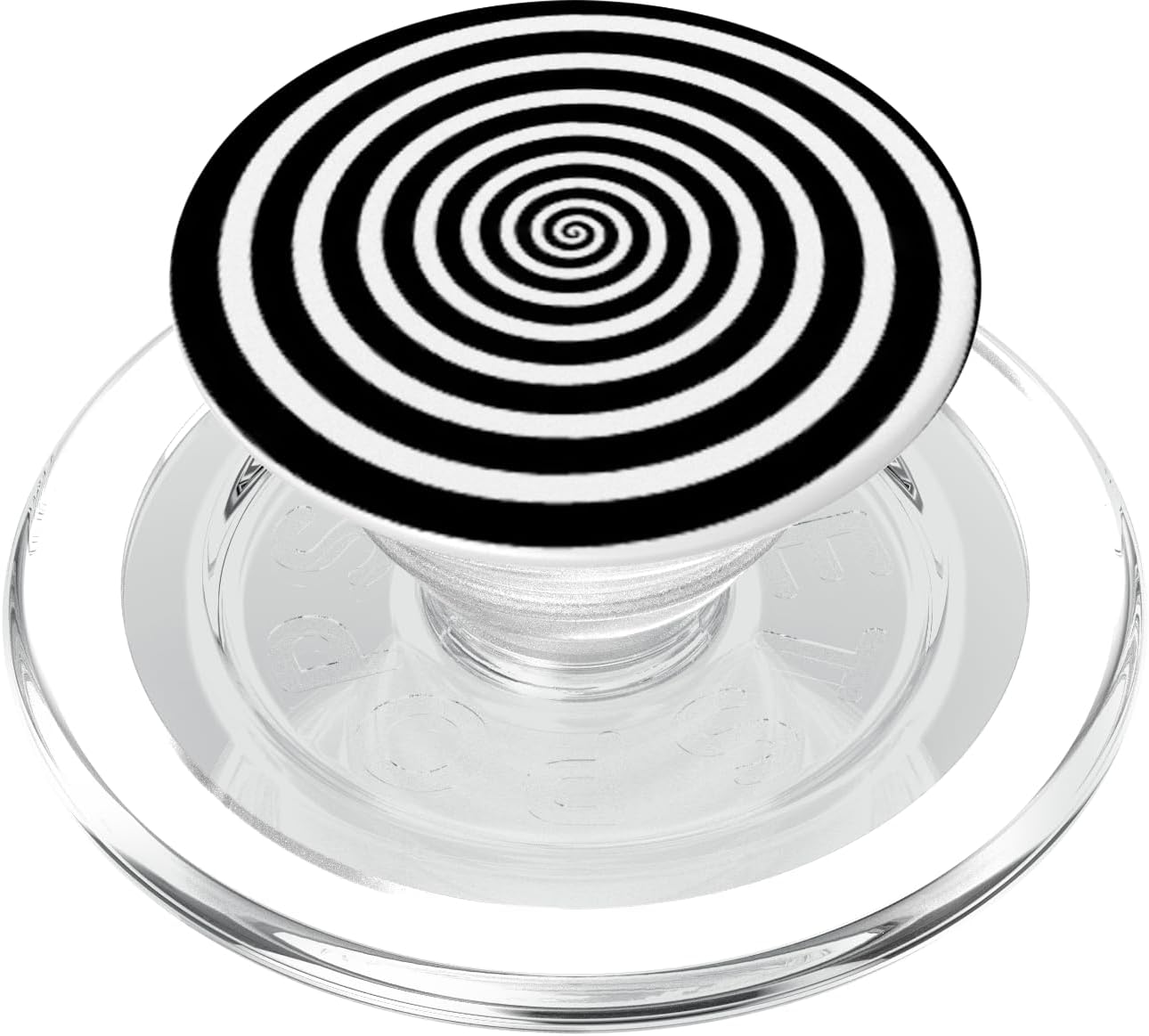 Fun Optical Illusion Circle Swirl Design Black and White PopSockets PopWallet for MagSafe