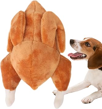 YoFellas Thanksgiving Interactive Turkey Plush Dog Toy with Squeaker | Soft and Durable | Ideal for Small, Medium Breeds | Great for Festive Fun and Daily Playtime
