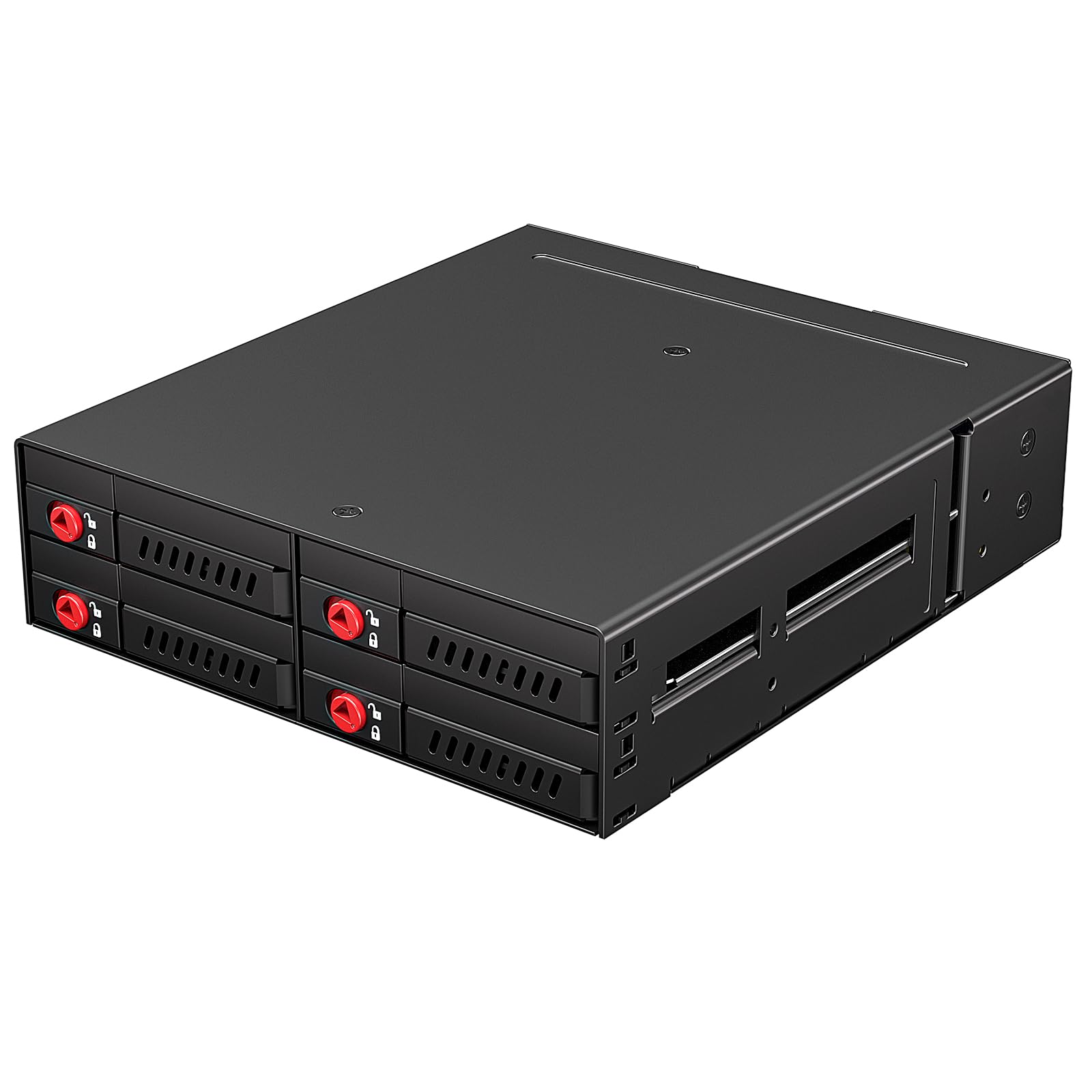 4‑Bay SATA HDD & SSD Hot‑Swap Cage, Hard Drive Dock for 5.25" Enclosure