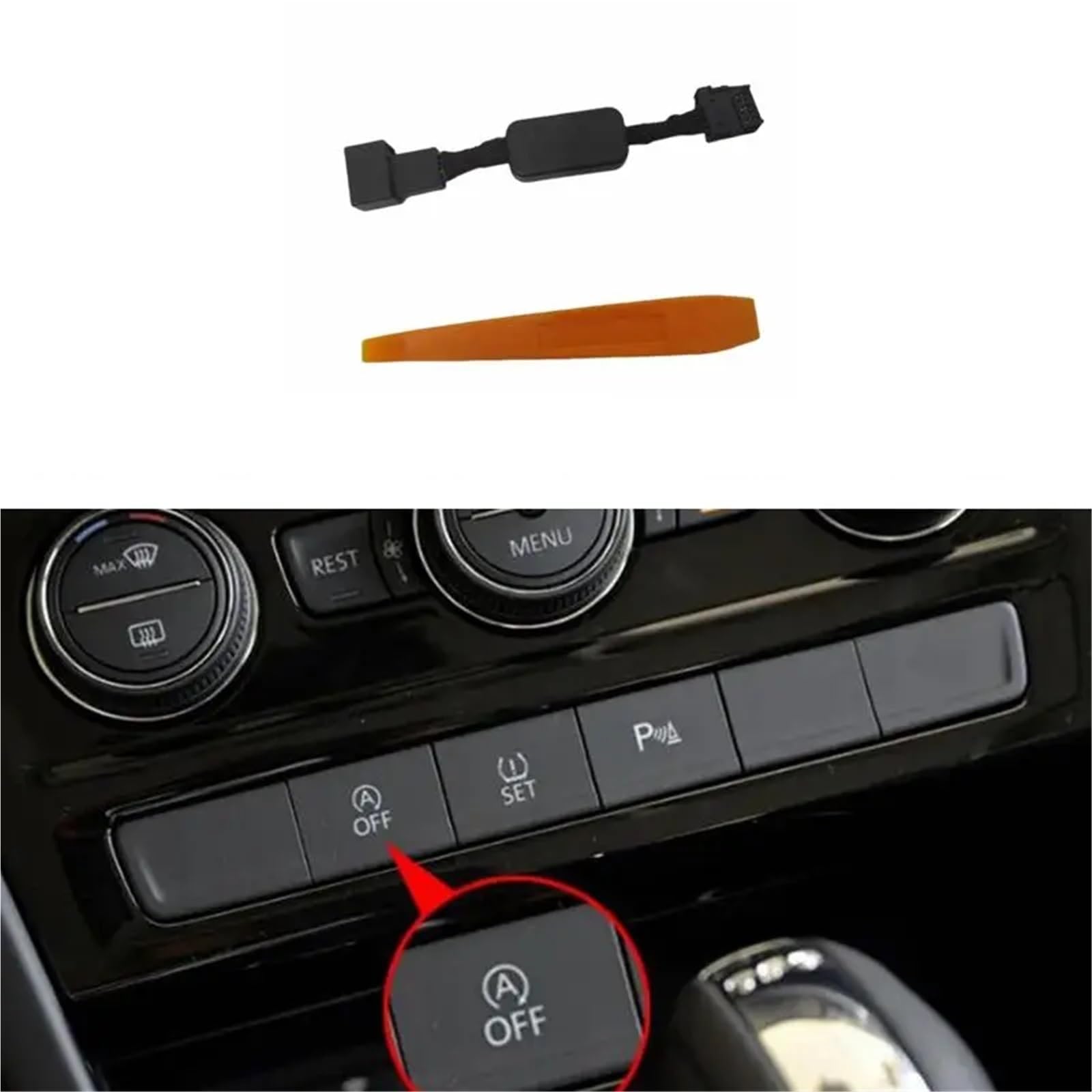 Pasuje do Volkswagen Touran 2015-2022 2010-2015 Samochód Auto Start & Stop Canceller Automatyczny Eliminator silnika Wyłącznik zapłonu samochodu(5T 16-22)