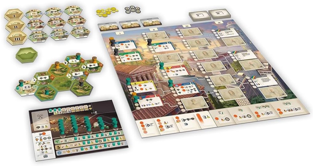 Capstone Games Beyond The Horizon, Civilization Building Board Game, 2-4 Players, 120 Minutes, Ages 14+