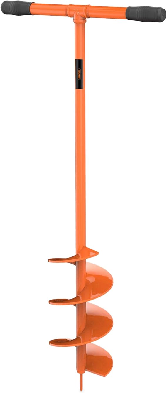 VonHaus Fence Post Auger Manual Post Hole Digger for Gardening