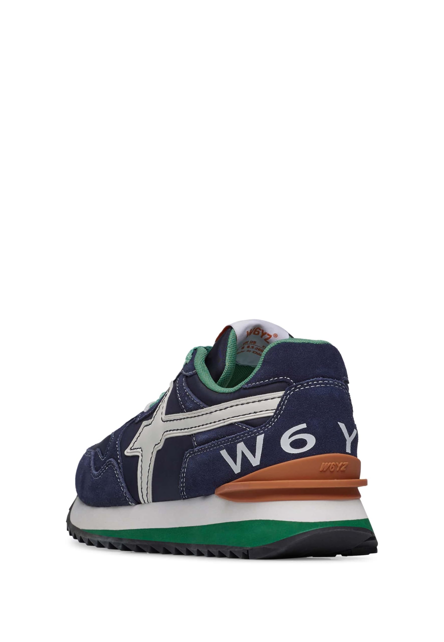 Yak-M. Suede/Nylon Logo Navy-White