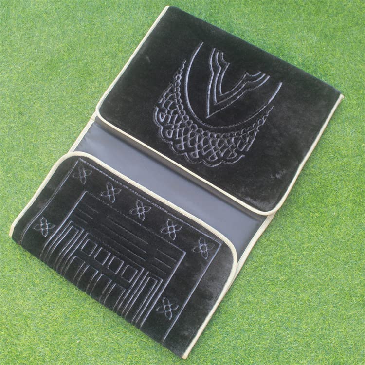 Tapis de prière avec dossier, tapis de prière de voyage pliable, tapis de prière islamique, tapis de prière de luxe pour le Ramadan ou l'Aïd