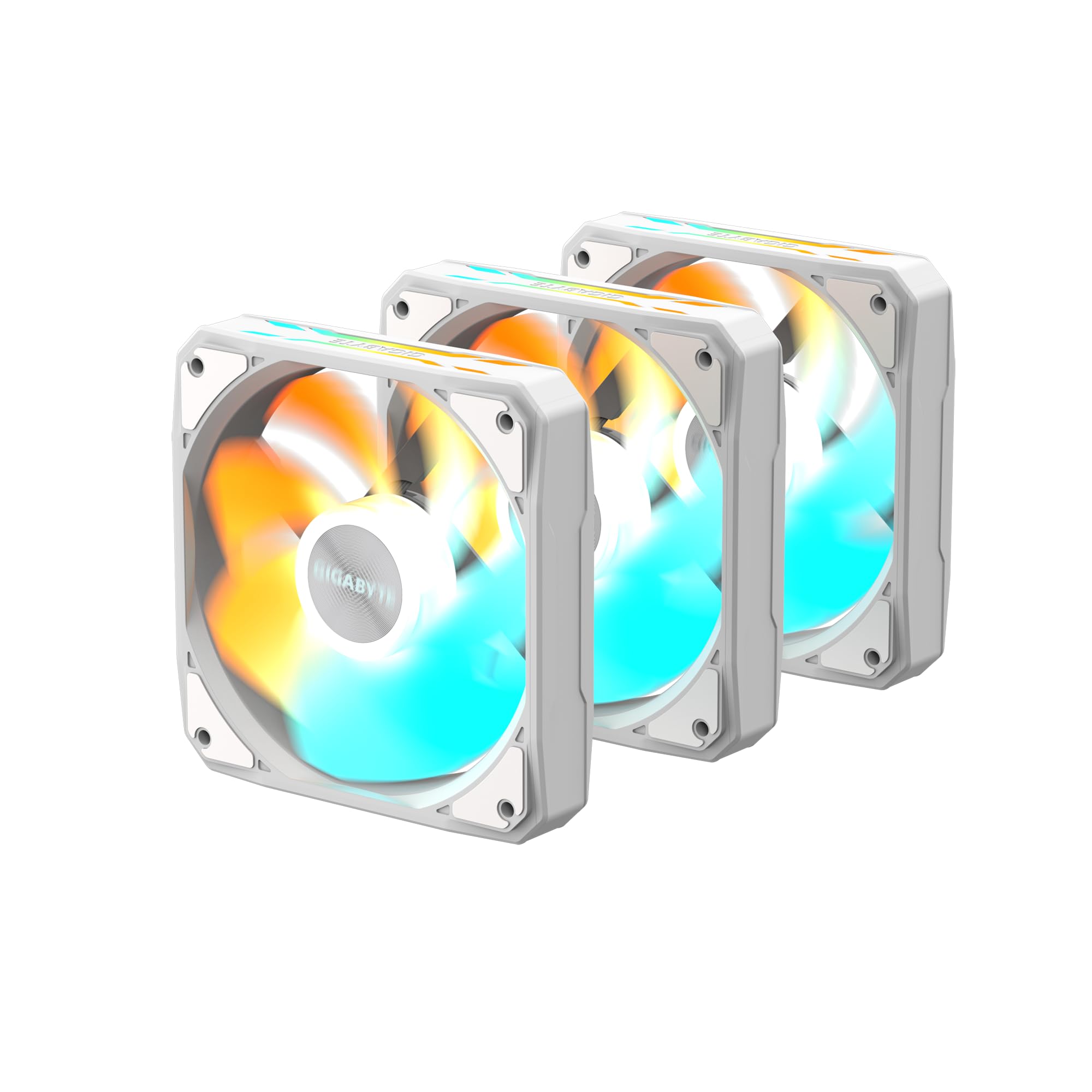 GIGABYTE GBT EZRVSFAN1203 ICE 120 mm Gehäuselüfter, hoher Luftstrom und leiser Betrieb, langlebiges Gleitlager, schwarzer Rahmen, universelle 120 mm Kompatibilität