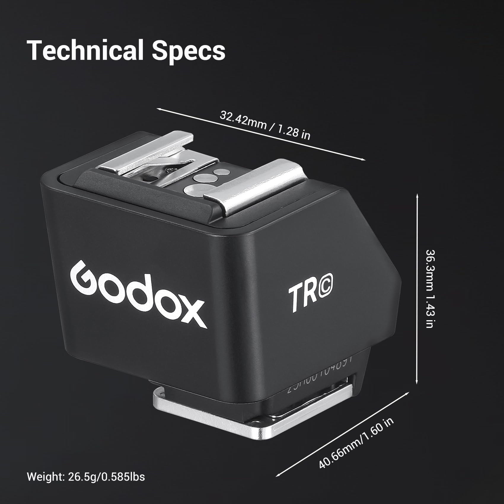 Godox TR-C - Rialzo a slitta TTL per Flash IT20-S IT20S IT30PRO-S IT30 Pro S, HSS 1/8000s,TR-C - Rialzo artiglio per fotocamere Canon