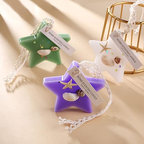 Miniatura 3 de Cera perfumada en forma de estrella, rebanada de cera perfumada, rebanada de cera de soja, cera perfumada de larga duración, juego de regalo de
