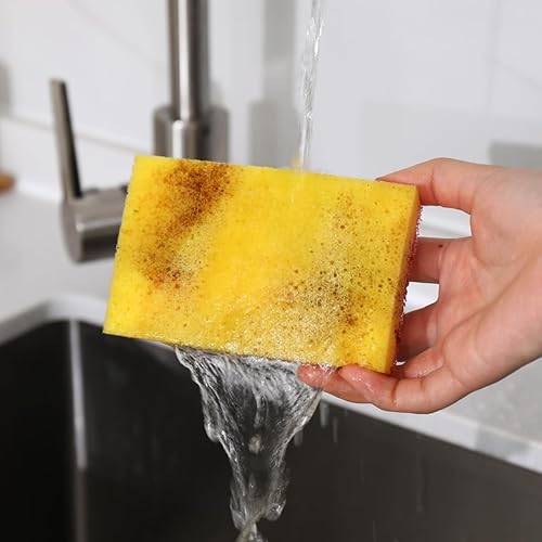 Miniatura 3 de Esponjas de limpieza de cocina, esponja de doble cara y fregador, esponja multiusos sin arañazos para limpiar cocina y hogar (12 piezas)