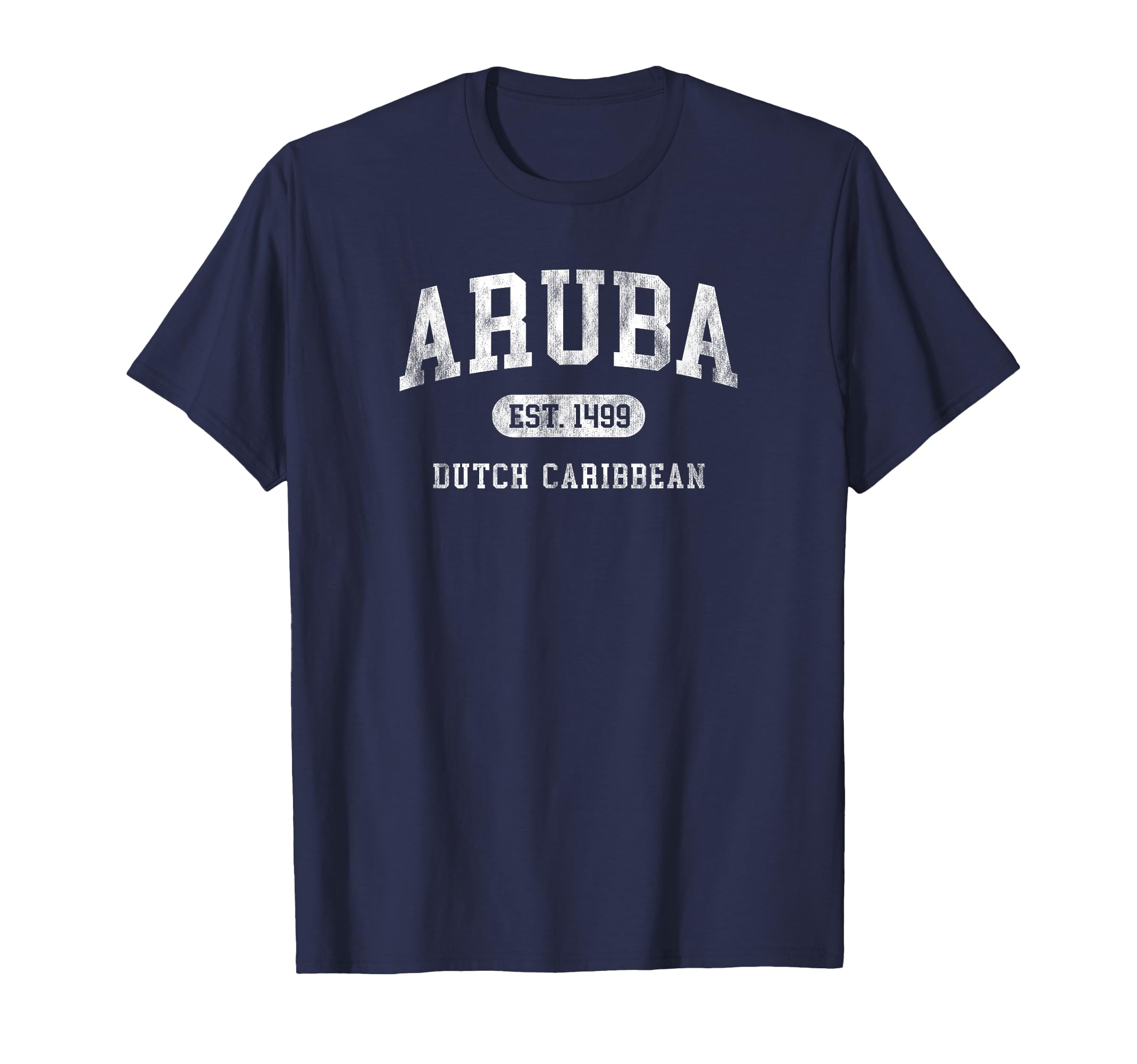 Aruba Est 1499 Throwback Letter Mens Womens Souvenir T-Shirt