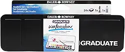 DALER ROWNEY Graduate Watercolor Aquarela em Pastilha com Estojo 24 Cores