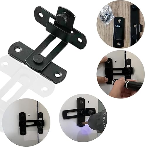 Miniatura 3 de Tunish - Cerradura grande para puerta corrediza de granero, pestillo de puerta delantera de seguridad para gabinete de vino, baño, garaje, jardín,