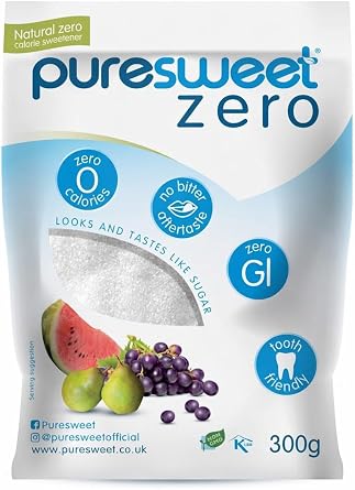 Puresweet Zero® 100% Natural Zero Calorie Sweetener 300g, No Bitter Aftertaste, Diabetic Friendly, Tooth Friendly, Vegan, Non GMO.