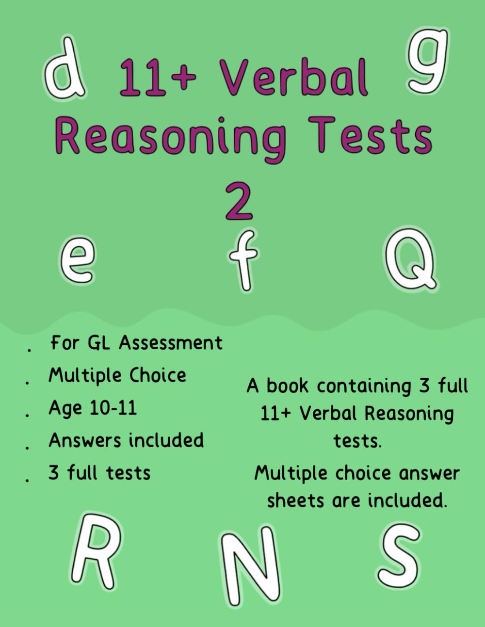 11+ Verbal Reasoning Test Papers 2: 3 full tests with answer sheets and answers: For GL Assessment (Packs of 3 full verbal reasoning tests)
