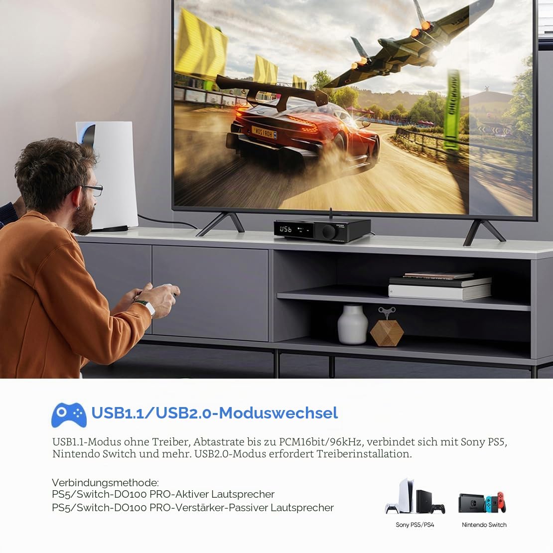 SMSL DO100 PRO 2xES9039Q2M Balanced DAC, XMOS XU316 PCM768kHz DSD512 HiFi USB C Decoder, USB/BT5.1 LDAC/Opt/Koax/HDMI ARC zu RCA/XLR Ausgang Gaming DAC für PC/PS5/Switch/HDTV/CD Player