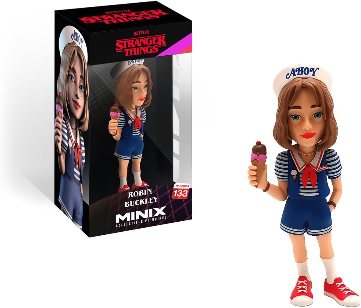 BANDAI Figur Minix Stranger Things Robin - Sammlerstücke zur Ausstellung - Geschenkidee - Spielzeug für Kinder und Erwachsene - TV-Fans MN13340
