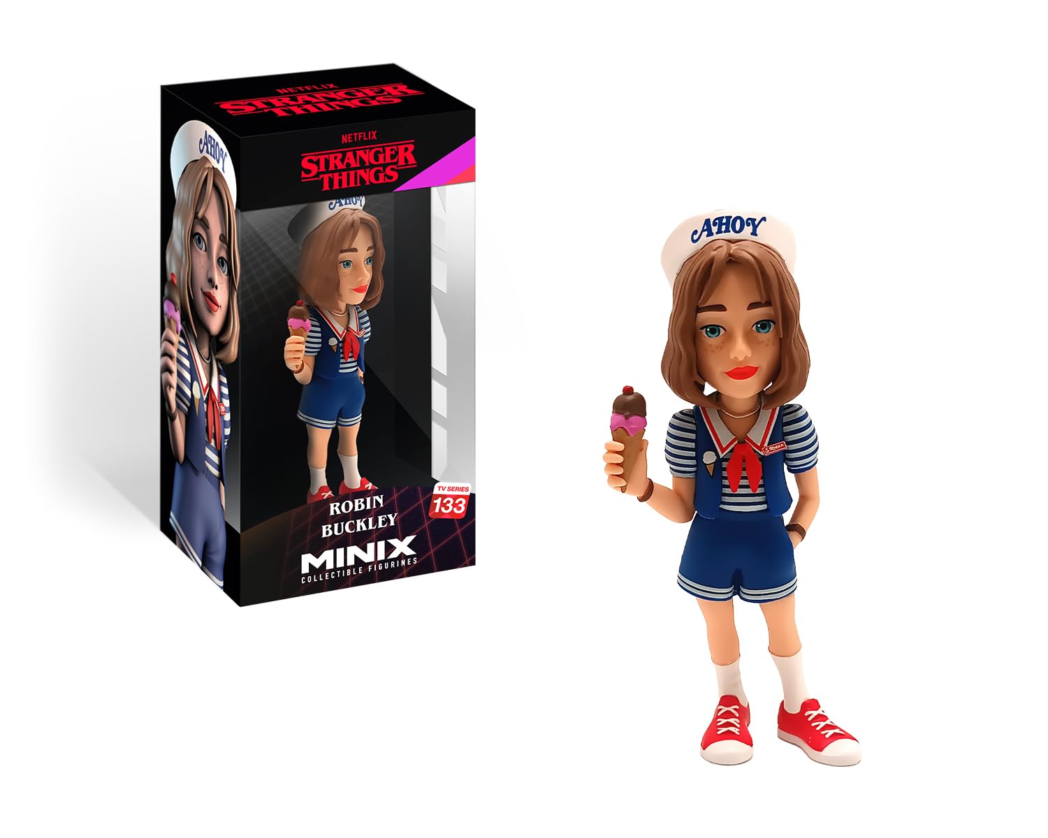 MINIXBANDAI Figur Minix Stranger Things Robin - Sammlerstücke zur Ausstellung - Geschenkidee - Spielzeug für Kinder und Erwachsene - TV-Fans MN13340