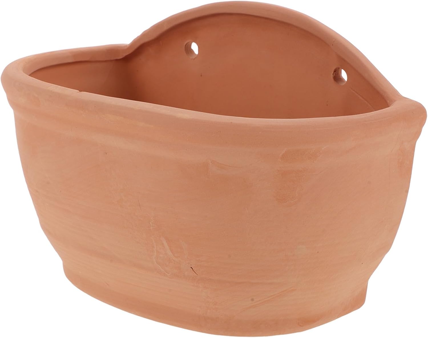 TEHAUX Terracotta Wall Planter Basket for Indoor Plants with Drainage Hole, Large Hanging Plant Pot with Hook for Succulent Garden and Home Balcony Decor