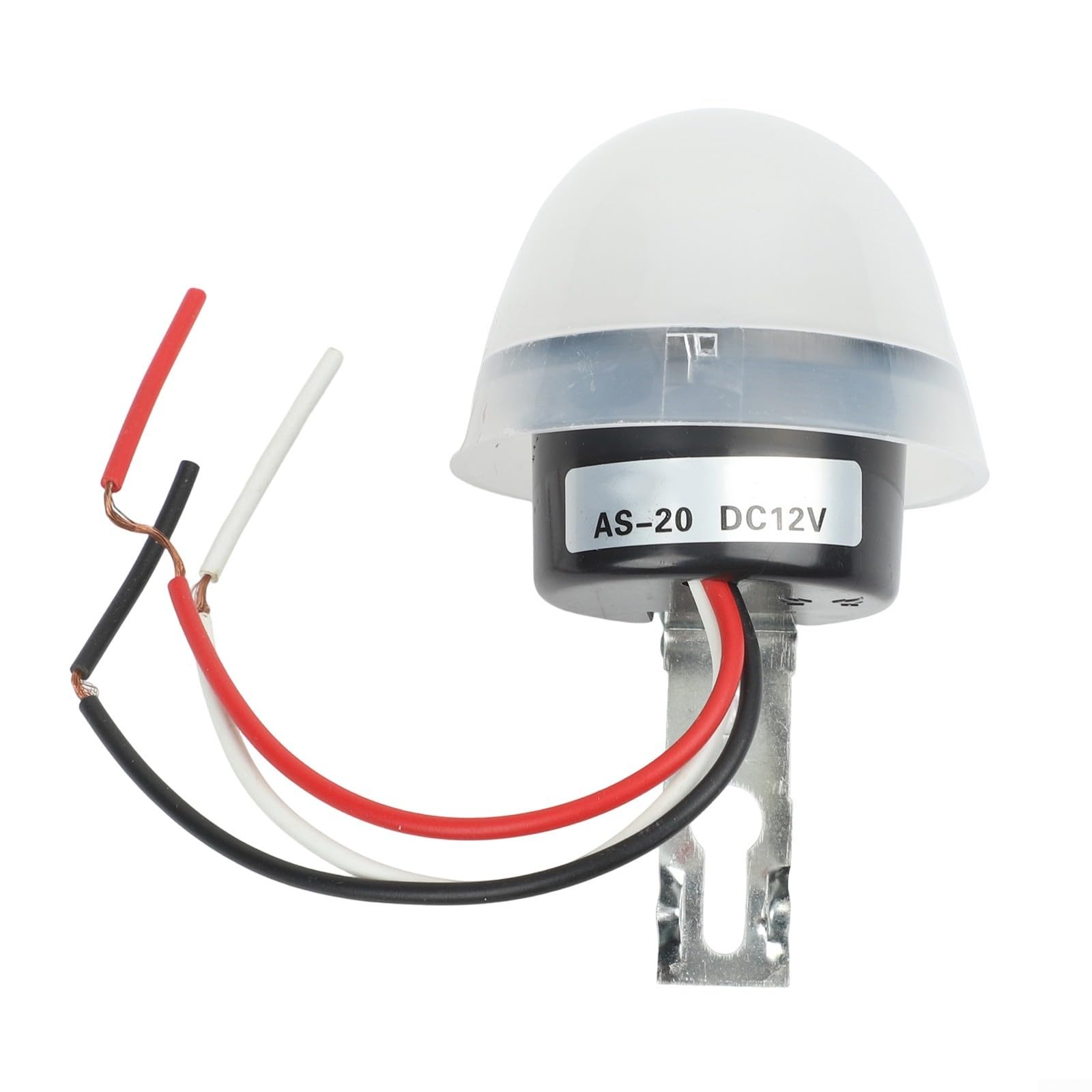 Valixirant Automatic Light Control Switch 220V 12V Waterproof Photocell Sensor with Manual Adjustment Mushroom Rain Wall Street Lighting Outdoor Use White