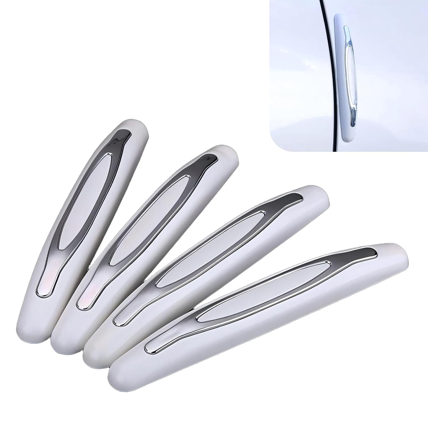 4PCS Car Door Edge Guards Car Door Self Adhesive Anti-Collision Trim Strip Universal Body Anti-Scratch Bumper Guard Auto