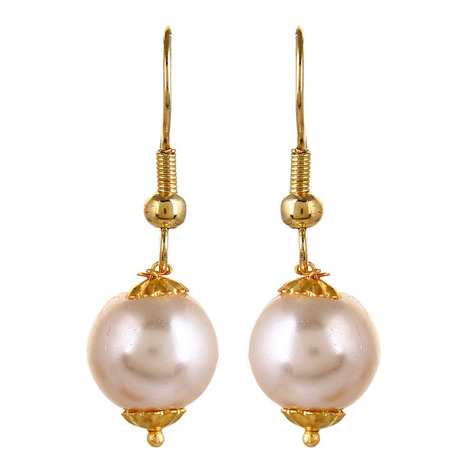 Plated Wedding Pearl Choker Necklace Set (N82087_D1)