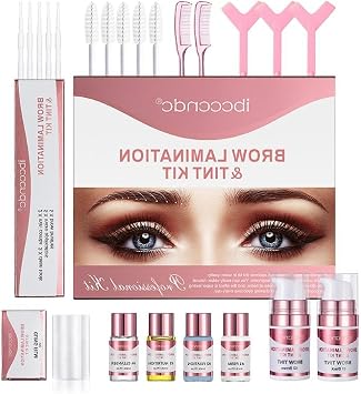 Eyebrow Lamination Kit - Thicker Eyebrows - Easy to Use - Includes Perm Tool and Eyebrow Brush - Eyebrow Lamination Kit Professional and Tint