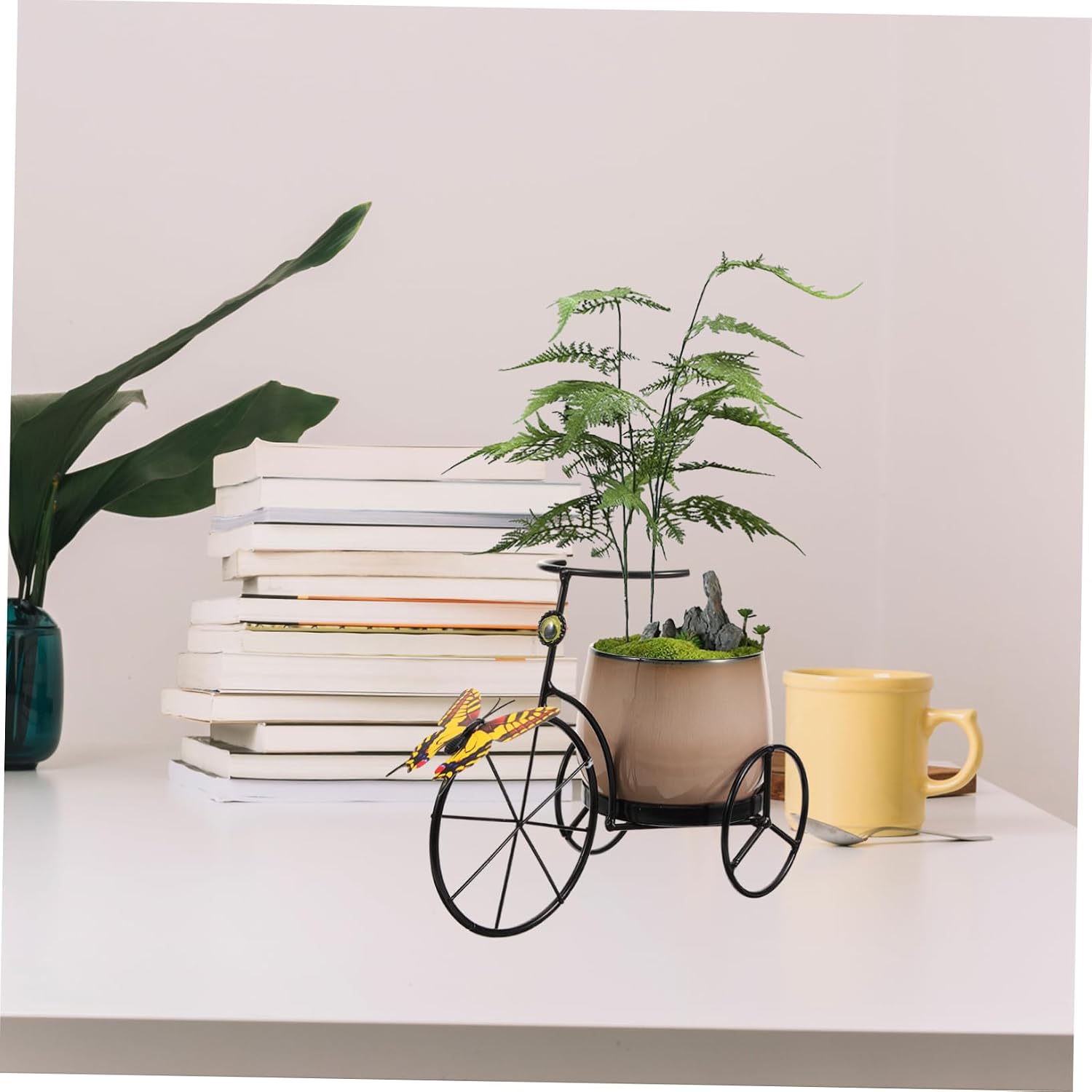 Totority Tricycle Plant Stand for and Flowers Vintage Planter Holder Garden Decor for Home Patio Balcony and Office Unique Display Rack for Indoor and Outdoor Use image 4