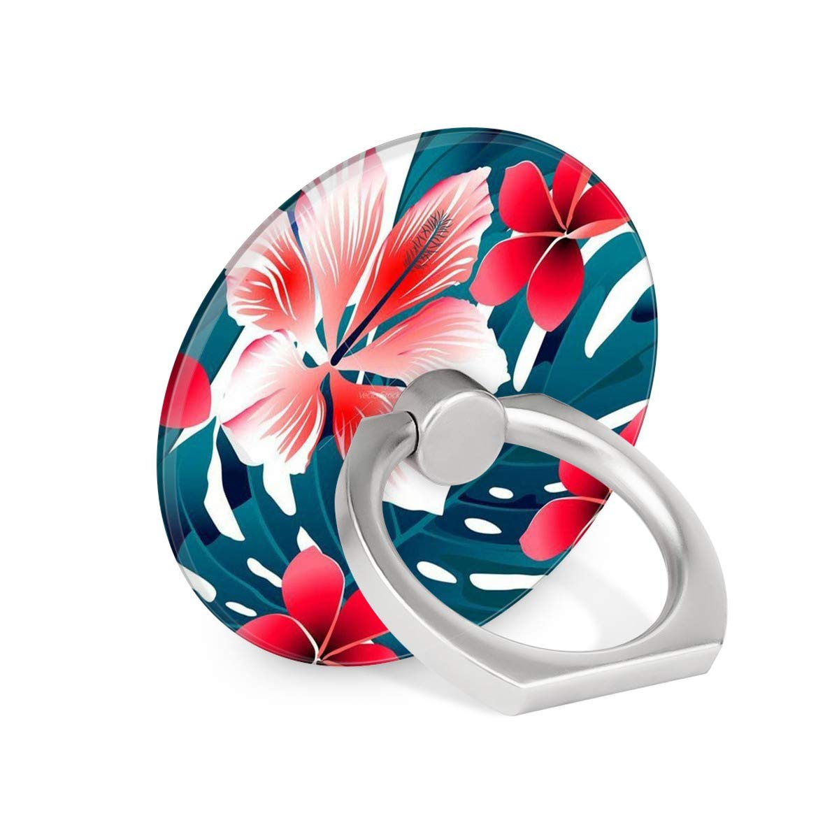 Tropical Plants Ring Phone Holder Stand Mounts for iPhone iPad, Samsung