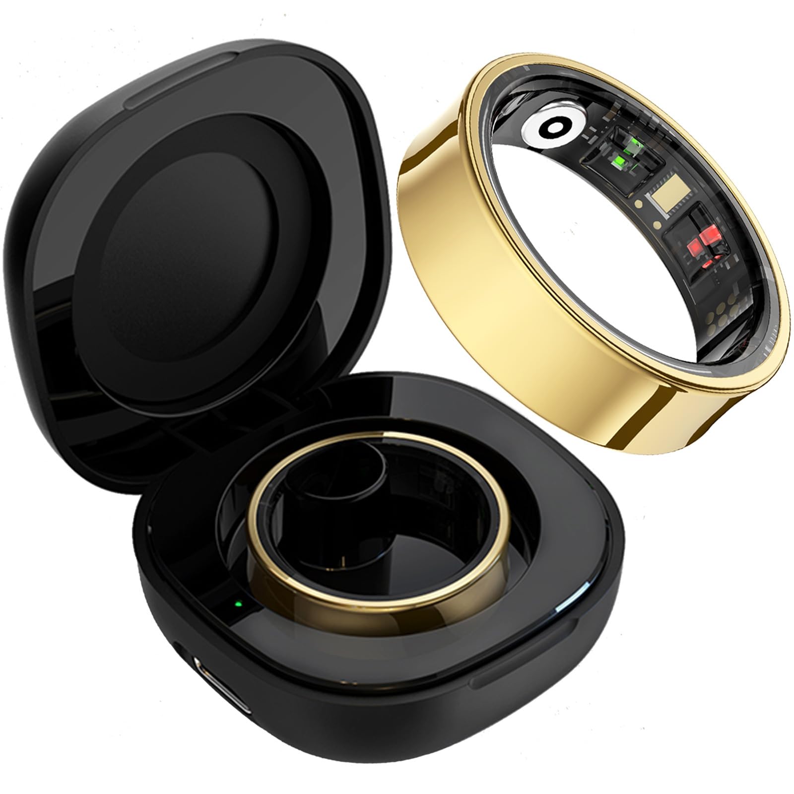 findtime Smart Ring Smartringe für Herren Damen IP68 Wasserdicht Fitness Ring Schrittzähler Kalorien Schlaftracker Smartring Android iOS Physiologische Erinnerung Herzfrequenz Aktivitätstracker