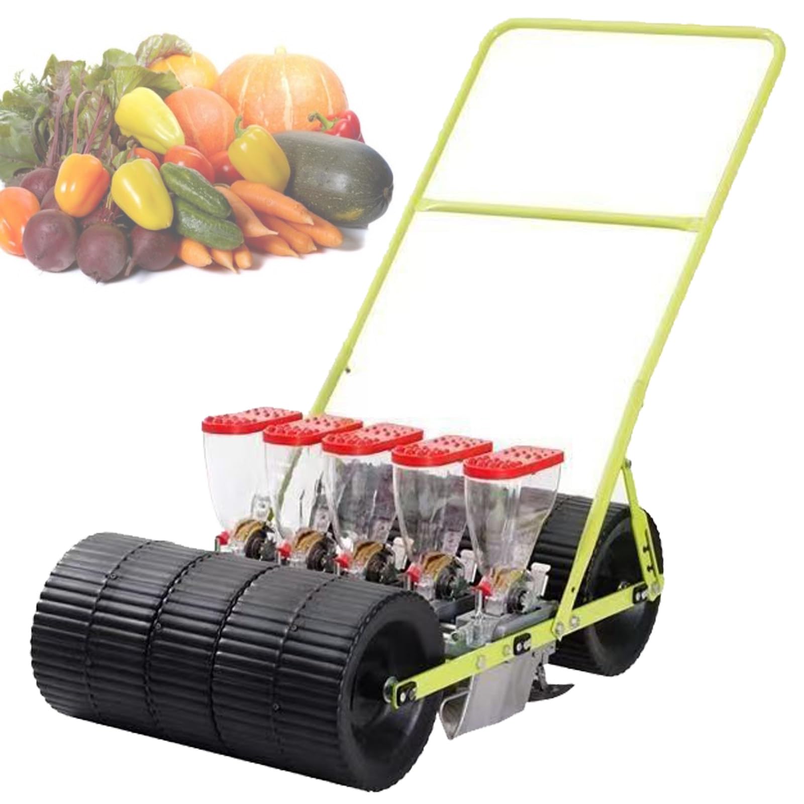 Semoir manuel pour plantation de légumes et d'arachides, espacement des rangées et profondeur réglables, machine à semer efficace à 1 à 6 rangées pour maïs et haricots