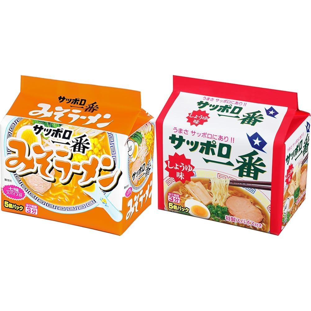 Amazon.co.jp: 【セット買い】サッポロ一番 みそラーメン 5食×6個 +