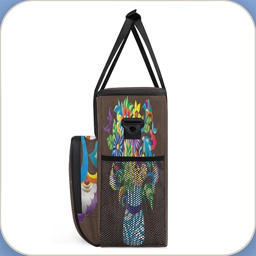 Miniatura 4 de Bolsa de transporte para cafetera de flores de arte abstracto para Keurig K-Mini o K-Mini Plus K-Cup Pods Almacenamiento portátil Cafetera Bolsa de