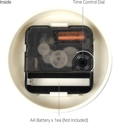 Miniatura 7 de Mooas Reloj de baño silencioso impermeable de 2 vías, reloj de ducha, reloj de pared, silencioso sin tictac, funciona con pilas, reloj de pared con