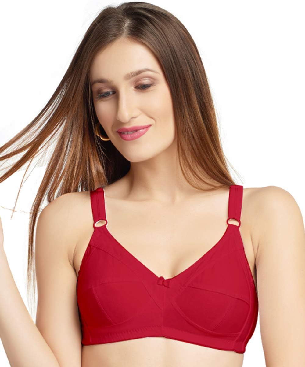 DAISY DEEWomen's Cotton Non Padded Non-Wired Plunge Bra