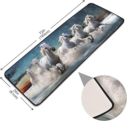 Miniatura 2 de YETTASBIN Alfombra de pasillo de caballo, antideslizante, grande, antifatiga, para cocina, baño, sala de estar, entrada, decoración de oficina en