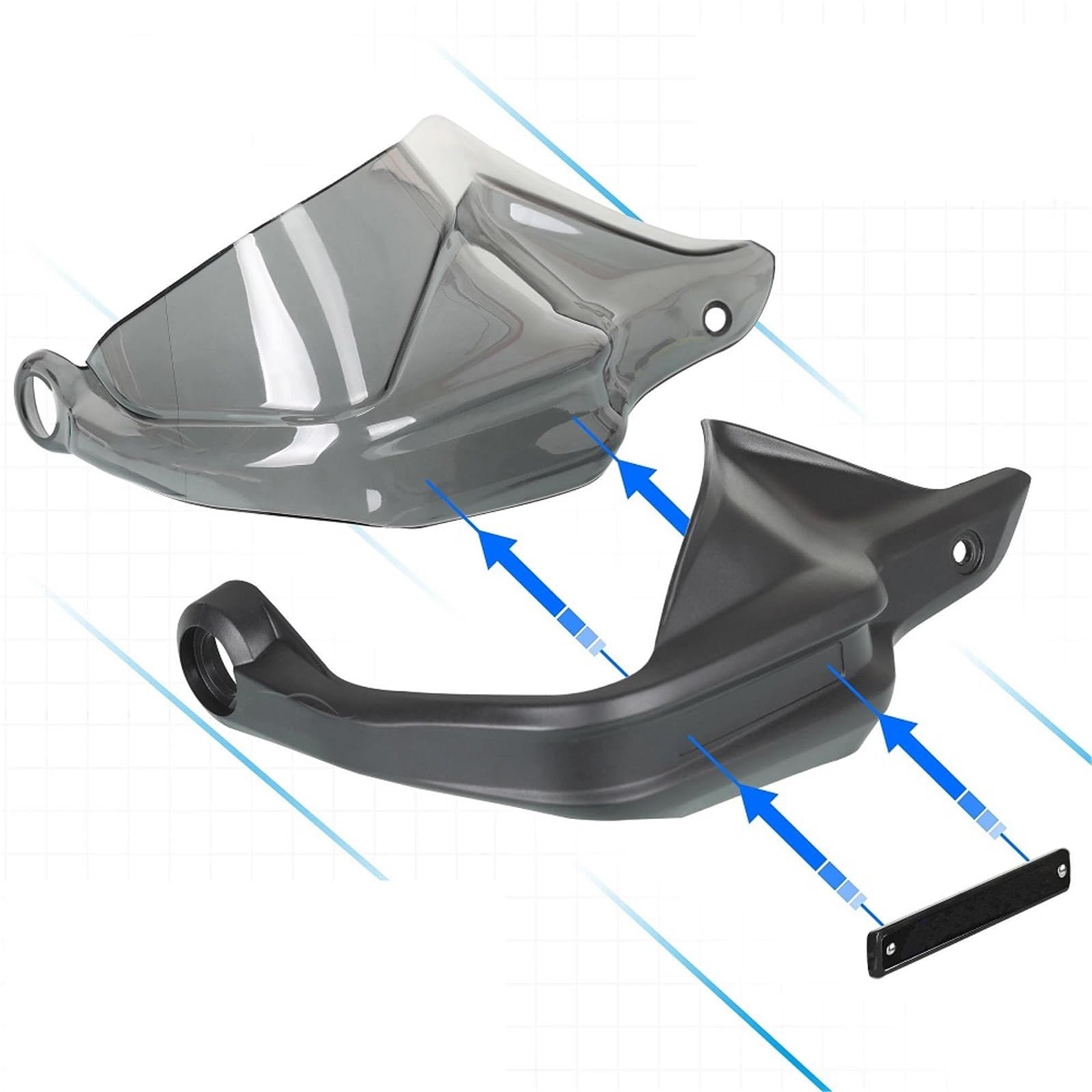 Protège-Mains De Guidon De Moto avec Pare-Brise pour NT1100 NT 1100 2021 2022 2023 2024 2025, Protection Coupe-Vent Protège-Mains Guidon Protection Mains(Couleur 5)