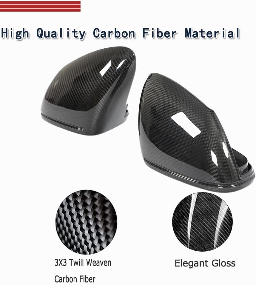 Dry Carbon Fiber Mirror Covers for Porsche Taycan 9J1 Turbo S Sedan 2019-2021 2pcs Rearview Mirror Caps Replacement Style Factory Outlet