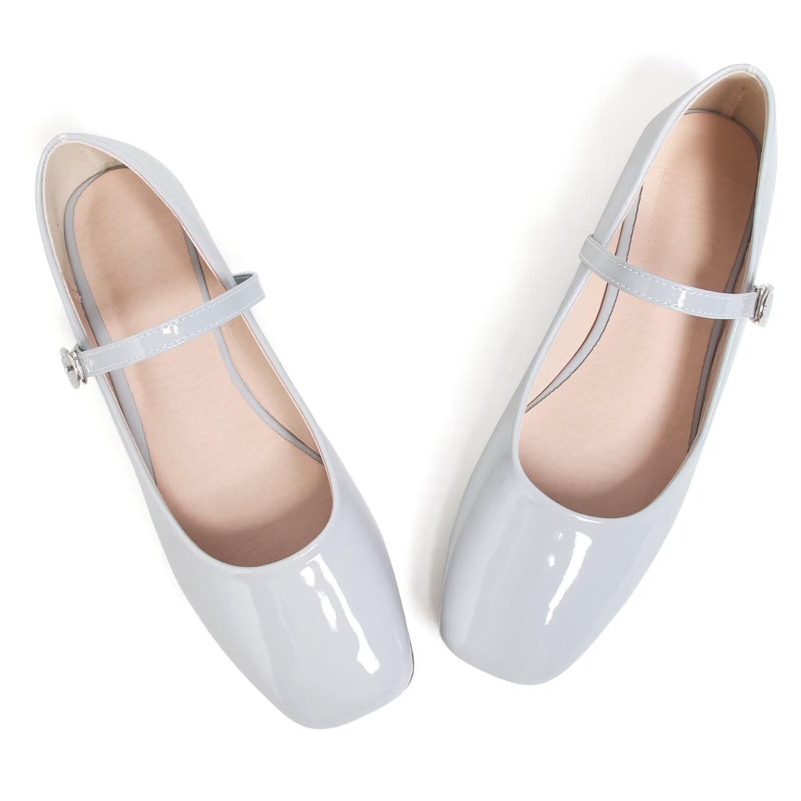 LUXINYU Women's Slip on Flats,Classy Round Toe Solid Classic Mary Jane Ballet Dance Shoes Soft Comfortable PU Flat Shoes