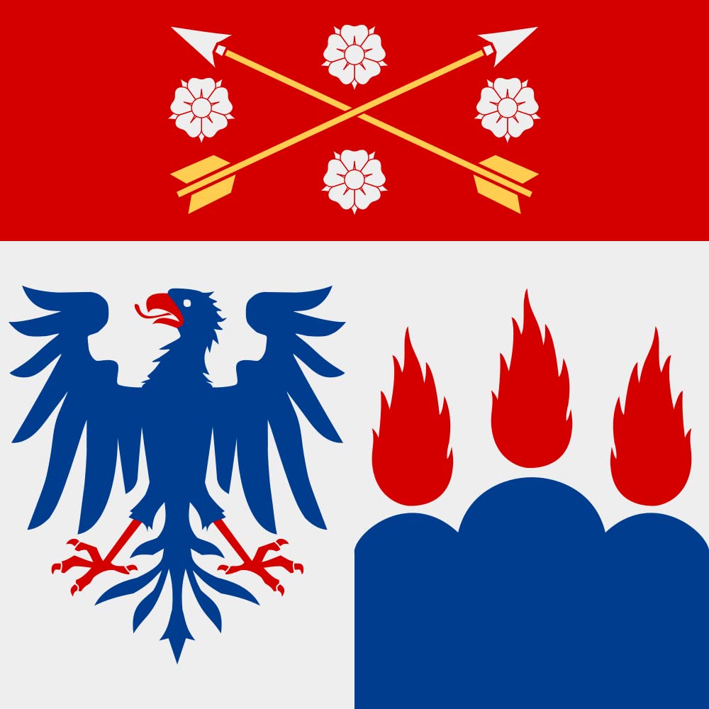 Drapeau Medium Örebro de 100x100cm pour pavoisement extérieur