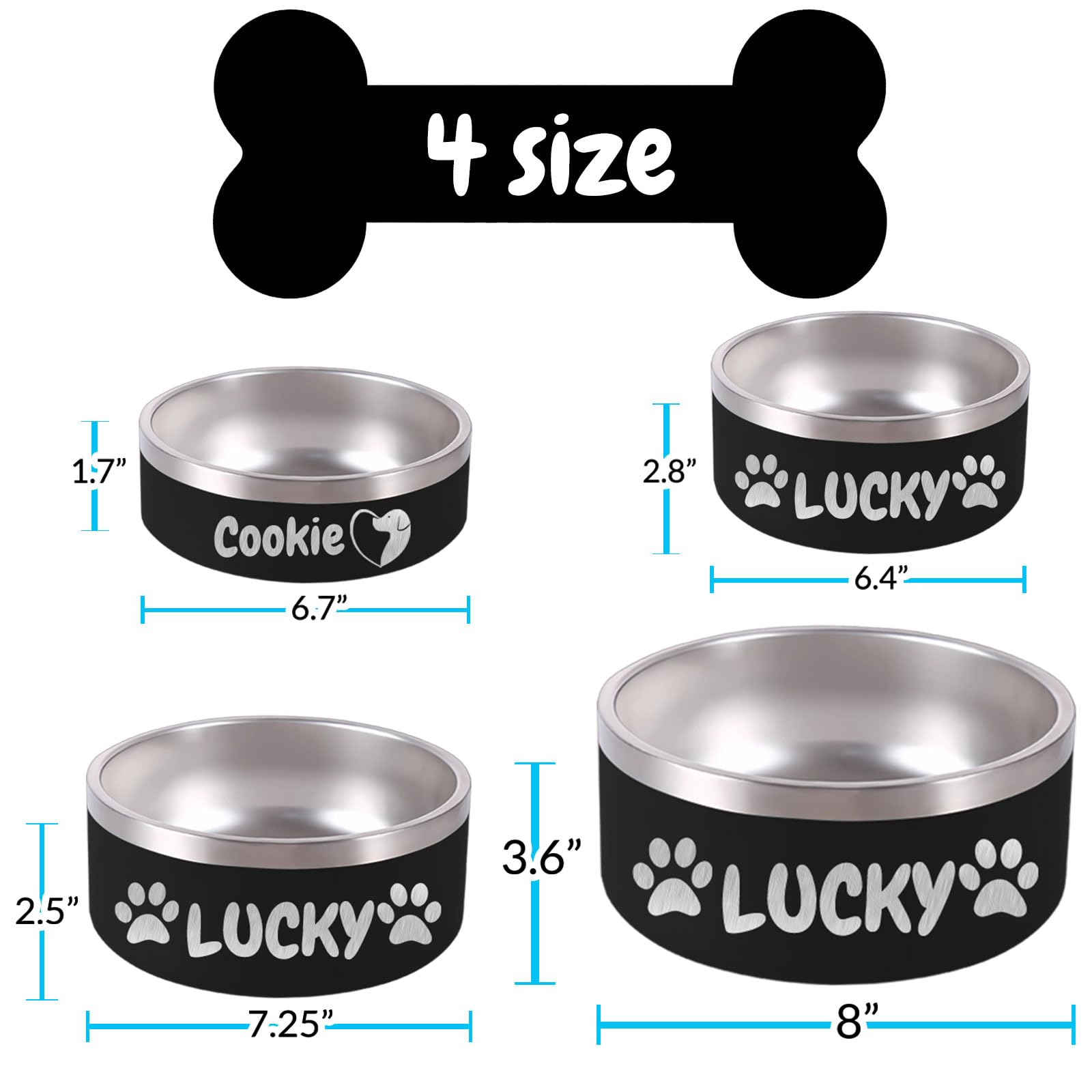 Personalized Cat Bowls Personalized Dog Bowl Custom Stainless