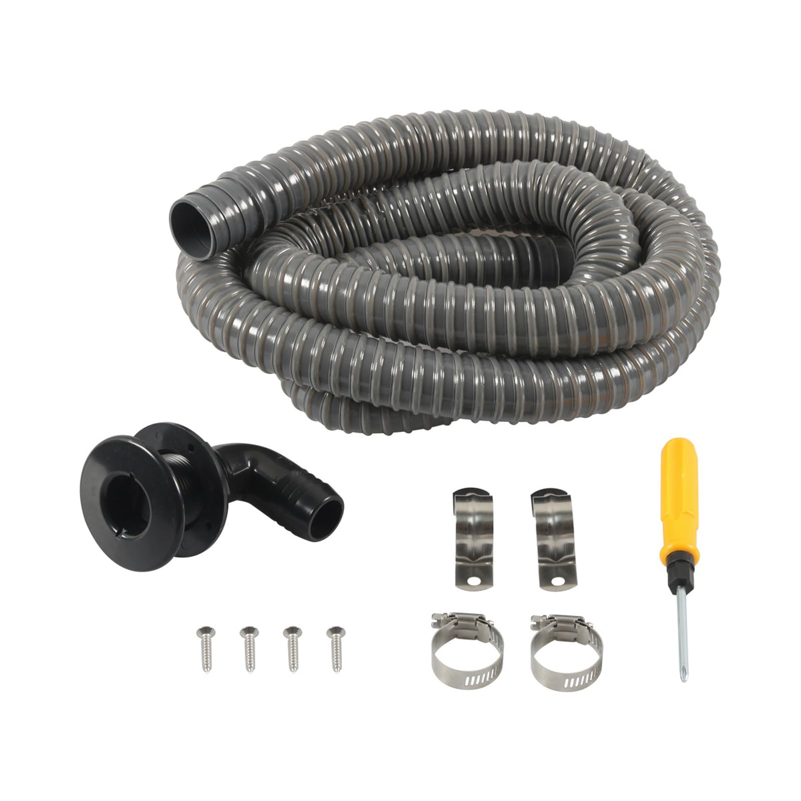 BWANGIAO 90 Degree Thru Hull Fitting Connector Leakproof Angled Thru Hull Fitting Bilge Pumps Drain For Boating Boats Yacht