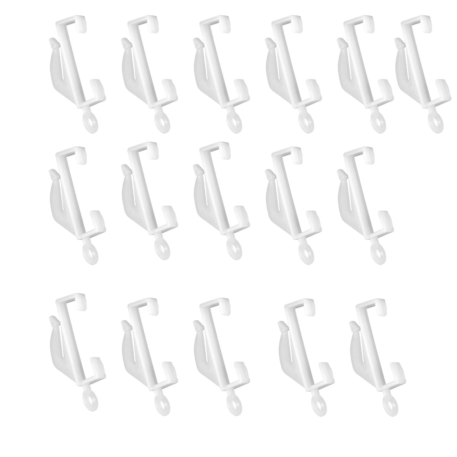 Dwuent White Plastic Curtain Track Gliders, Curtain Glider Hooks | Curtain Rail Gliders- Smooth Sliding, For Window Tracks, Showers & Doors,Strong, Sturdy And Smooth Sliding. (Pack Of 80)