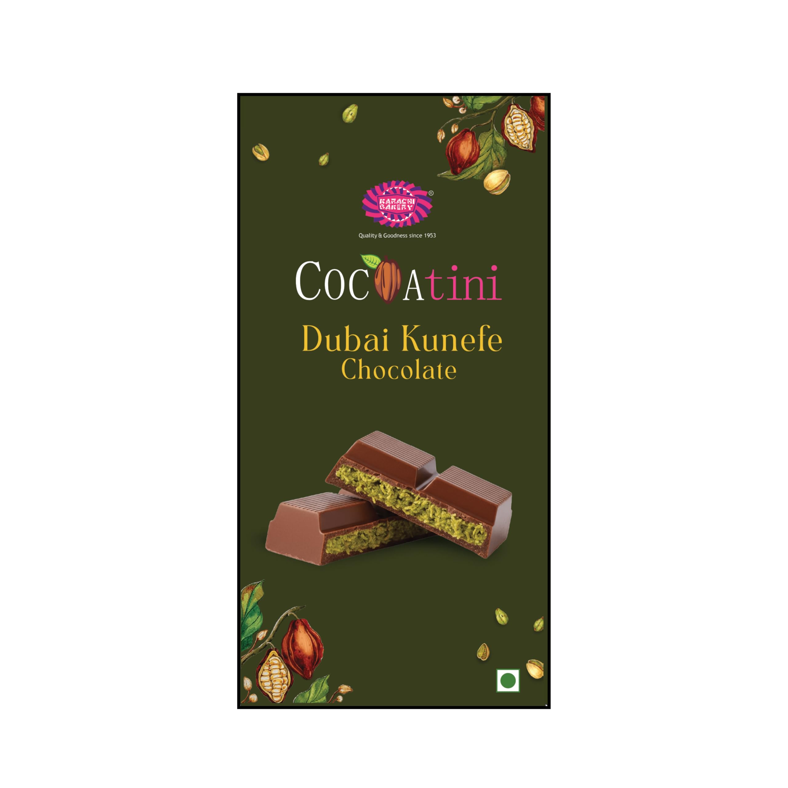 Cocoatini Kunefe Chocolate Bar 90gm By Karachi Bakery