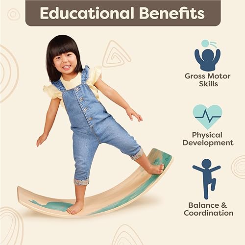 Miniatura 7 de B. toys - B. spaces- Teeter Toddler - Tabla de equilibrio y silla para niños pequeños - Muebles para niños pequeños - Diseño inspirado en